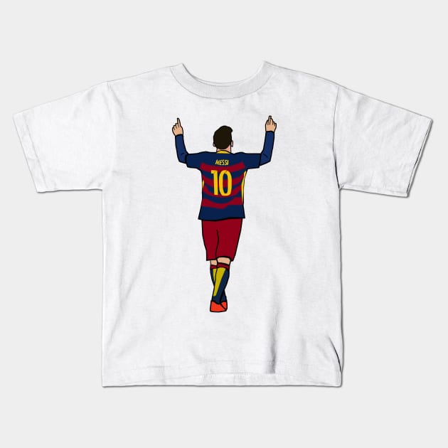 Lionel Messi FC Barcelona Kids T-Shirt by xavierjfong